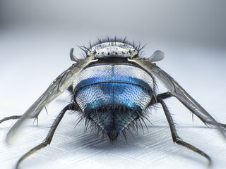 Macro photography a fly, close up