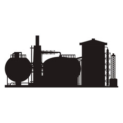 Obraz premium industry factory building vector icon ilustration plant