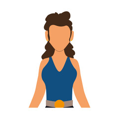 Obraz premium Anonymous faceless woman icon vector illustration graphic design