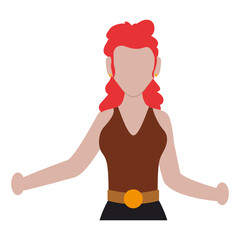 Anonymous faceless woman icon vector illustration graphic design