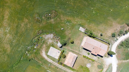 Overhead view of Tuscanu Agriturismo