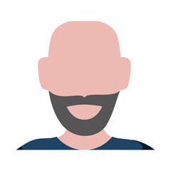 Man faceless avatar icon vector illustration graphic design