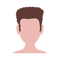 Man faceless avatar icon vector illustration graphic design
