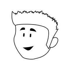 Guy face cartoon icon vector illustration graphic design