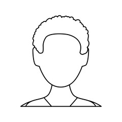 Man faceless avatar icon vector illustration graphic design