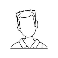 Man faceless avatar icon vector illustration graphic design