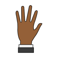 hand person cartoon vector illustration icon design graphic