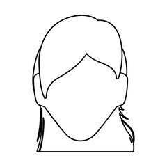Anonymous faceless woman icon vector illustration graphic design