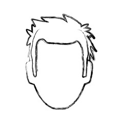 Fototapeta premium Man faceless avatar icon vector illustration graphic design