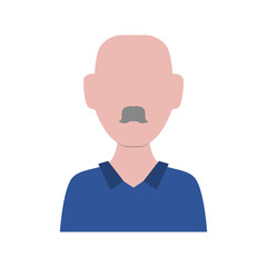 Man faceless avatar icon vector illustration graphic design