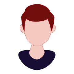 Man faceless avatar icon vector illustration graphic design