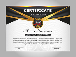 Template certificate of appreciation. Elegant design. Vector