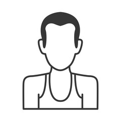 Man faceless avatar icon vector illustration graphic design