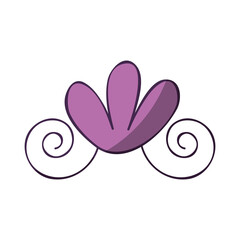 cute flower drawing decorative vector illustration design