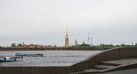 Fototapeta na wymiar Peter and Paul fortress in Saint Petersburg, Russia