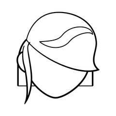 Woman faceless avatar icon vector illustration graphic design