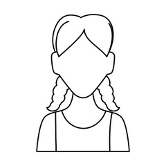 Woman faceless avatar icon vector illustration graphic design