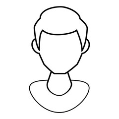 Man faceless avatar icon vector illustration graphic design