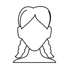 Woman faceless avatar icon vector illustration graphic design
