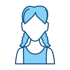 Woman faceless avatar vector illustration graphic design