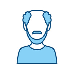Man faceless avatar vector illustration graphic design