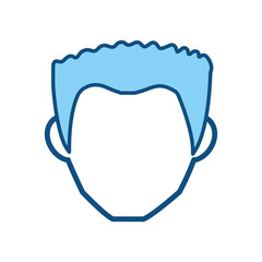 Man faceless avatar vector illustration graphic design