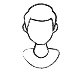 Man faceless avatar vector illustration graphic design