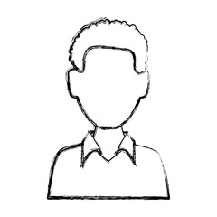 Man faceless avatar vector illustration graphic design