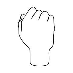 Obraz premium hand silhouette draw illustration icon vector design graphic