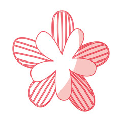 cute flower drawing decorative vector illustration design