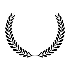 Wreath leaves ornament icon vector illustration graphic design