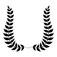 Wreath leaves ornament icon vector illustration graphic design