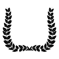 Obraz premium Wreath leaves ornament icon vector illustration graphic design
