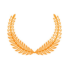 Wreath leaves ornament icon vector illustration graphic design