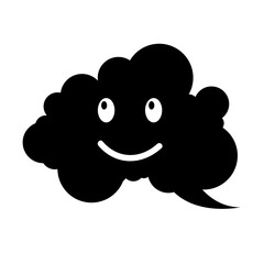 speech bubble happy comic character vector illustration design