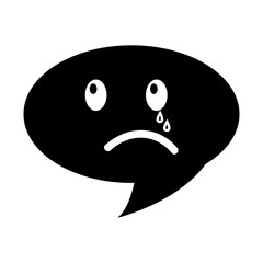 speech bubble crying comic character vector illustration design