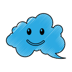 speech bubble happy comic character vector illustration design