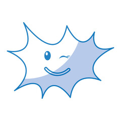 Fototapeta premium speech bubble happy comic character vector illustration design