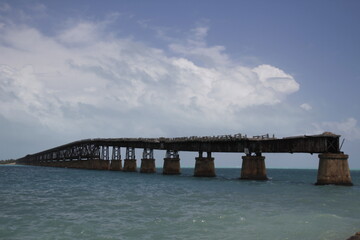 Abandoned Overseas Highway in Florida, USA