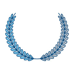 Wreath leaves ornament icon vector illustration graphic design