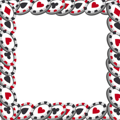 Casino chips frame