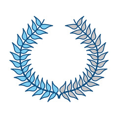 Wreath leaves ornament icon vector illustration graphic design