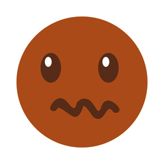 Fototapeta premium angry emoticon face kawaii style vector illustration design