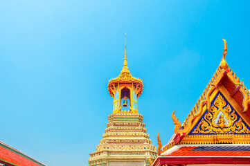 The Bell Tower at Wat Phra Kaew, Royal Grand Palace, Bangkok, Thailand.