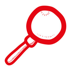 Magnifying glass doodle icon vector illustration graphic design
