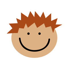 cute boy drawing icon vector illustration design