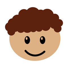 head boy happy expression vector illustration design