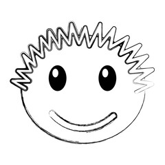 Fototapeta premium head boy happy expression vector illustration design