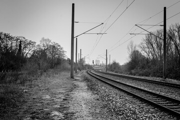 OId railway without a train