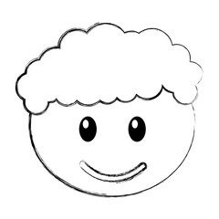 Obraz na płótnie Canvas head boy happy expression vector illustration design